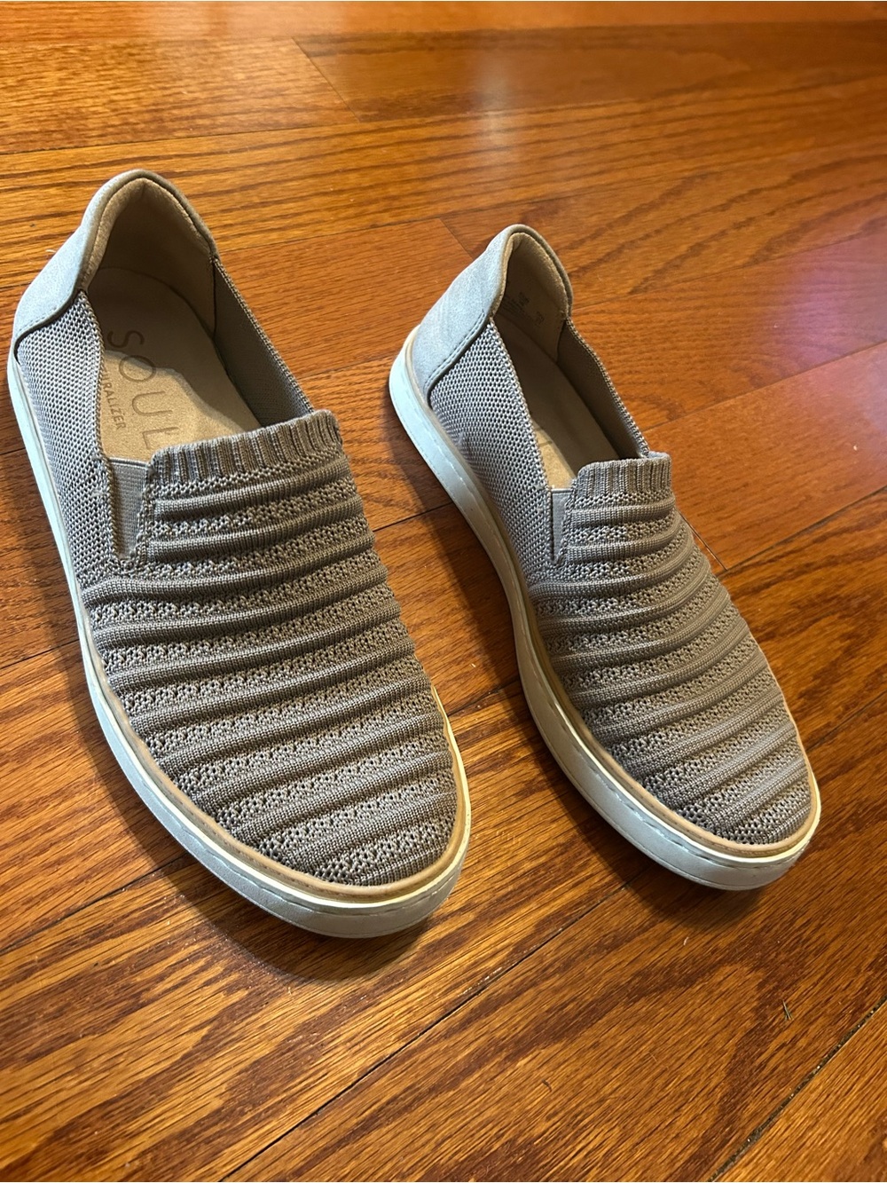 SOUL Naturalizer Knit Slip-On Sneakers - Taupe Beige